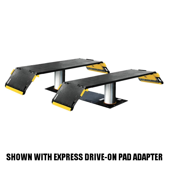 Challenger Lifts EV1020 Standard Inground Lift Shown With Express Drive-On Pad Adapter