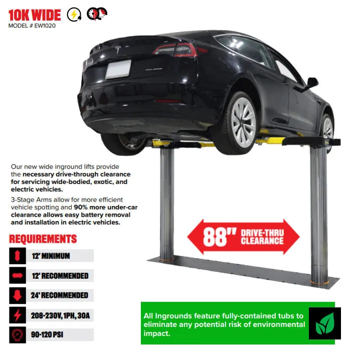 Challenger Lifts EW1020 Wide Inground Lift