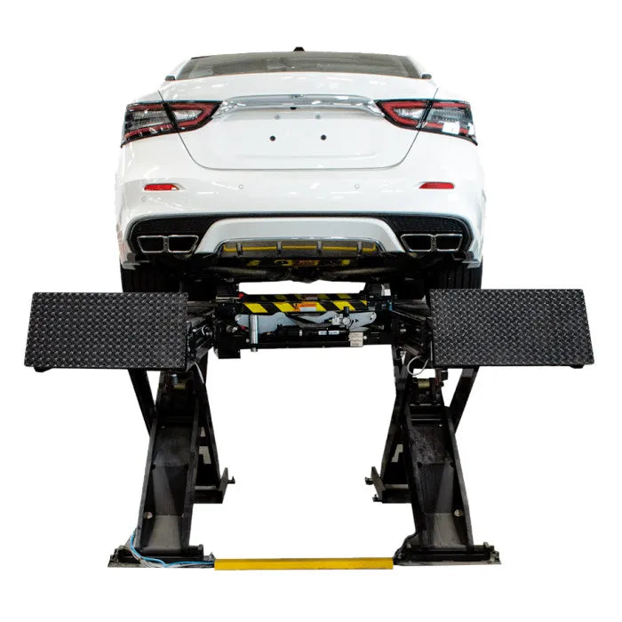 Challenger Lifts SX14-ER Scissor Alignment Lift Surface Mount 14,000 lbs. Capacity with Extended Length Ramps