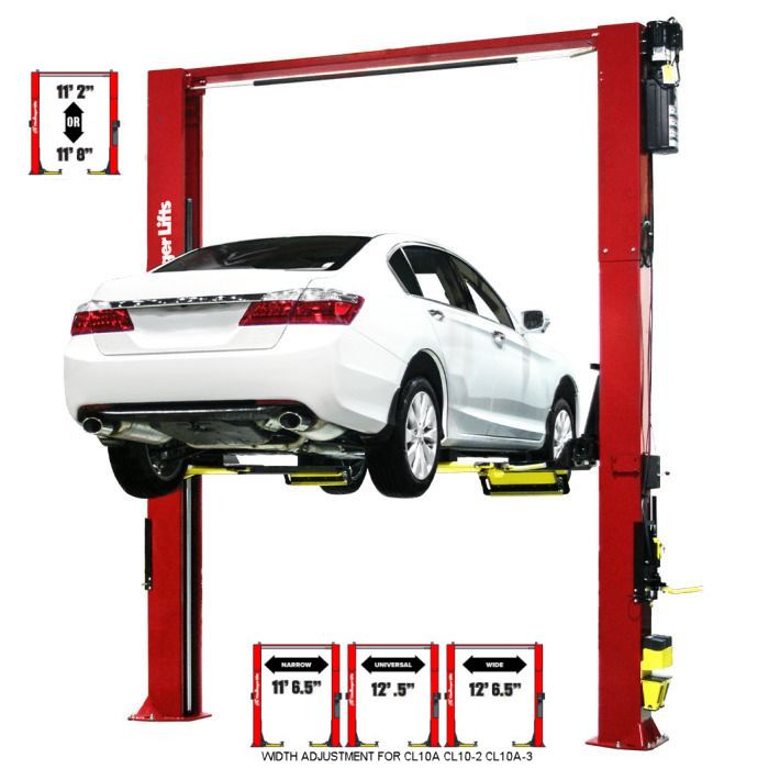 Challenger Lifts CL10A-XP9 Adjustable Two Post Express Pad Lift Adjustable 3 Widths & 2 Hights