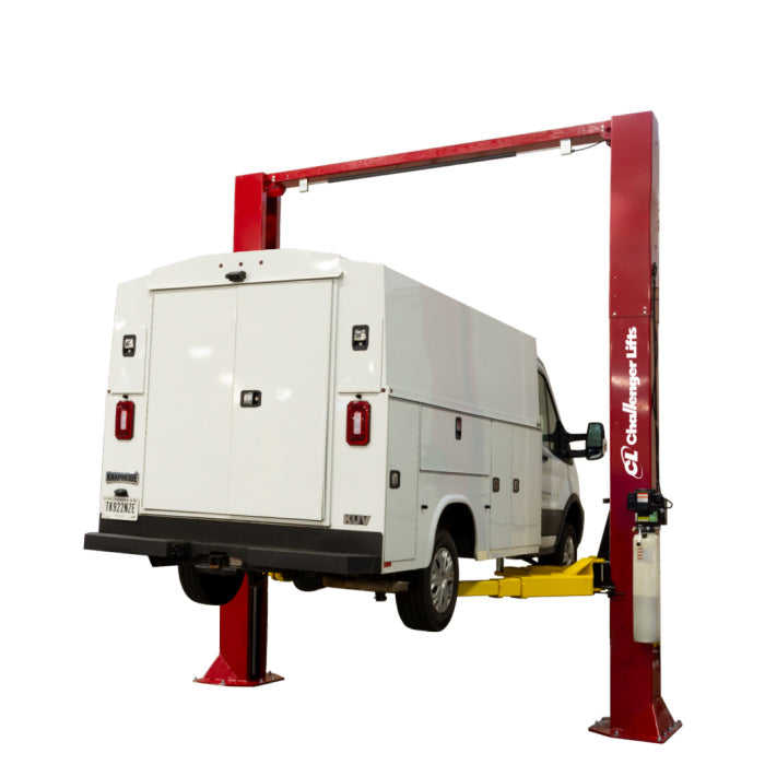 Challenger Lifts CL16-0-3S Heavy-Duty Two Post Lift in Textured Red