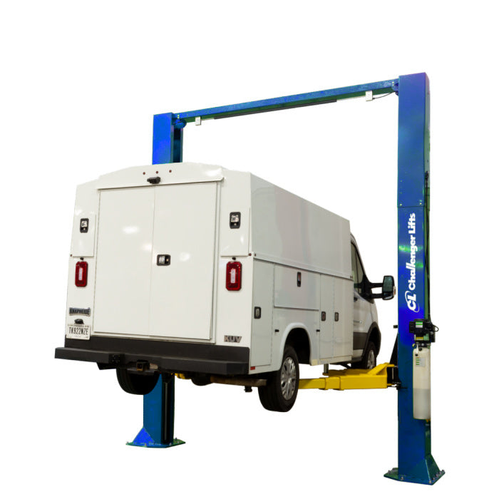 Challenger Lifts CL16-0-3S Heavy-Duty Two Post Lift in Textured Blue