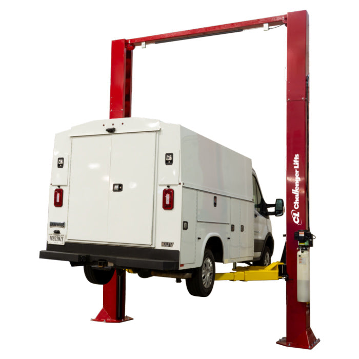 Challenger Lifts CL16-0-3S Heavy-Duty Two Post Lift in Textured Red