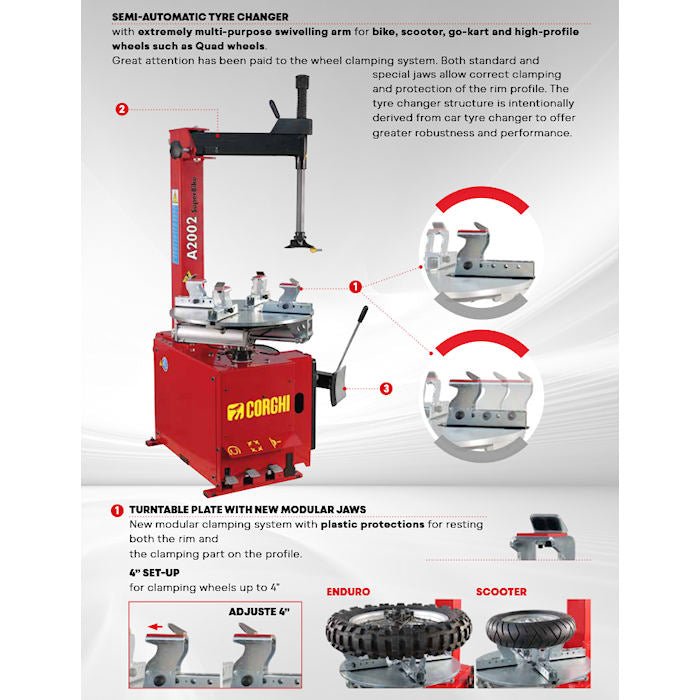 Corghi A2002 Superbike Tire Changer Features