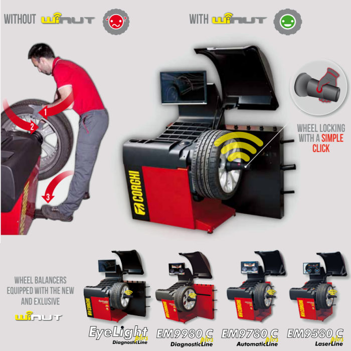 Corghi EM9580 Plus LaserLine Wheel Balancer – Automotive Service