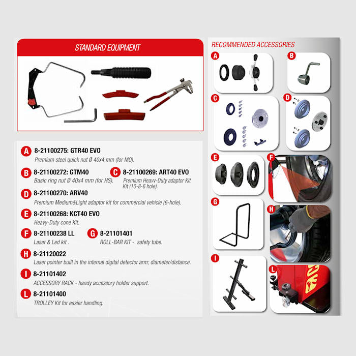 Corghi ET1450 Truckline Wheel Balancer Accessories 
