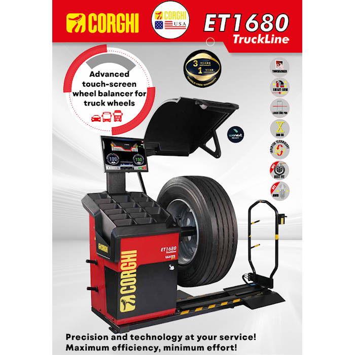 Corghi ET1680 Truckline Wheel Balancer Features 