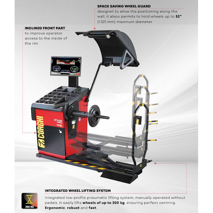Corghi ET1680 Truckline Wheel Balancer Features 
