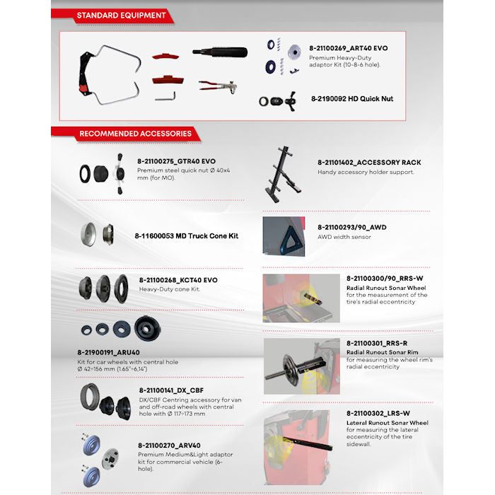 Corghi ET1680 Truckline Wheel Balancer Accessories 