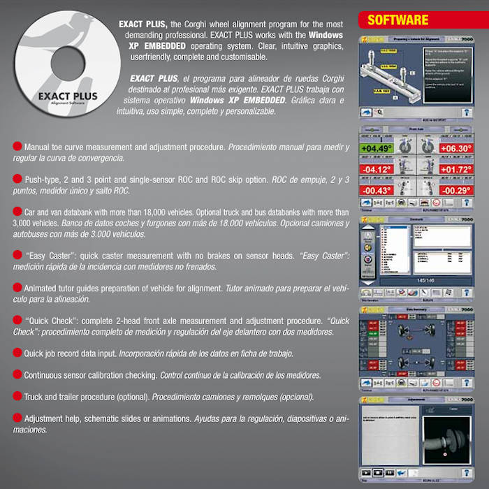 Corghi Exact 70 CCD Wheel Aligner Software 