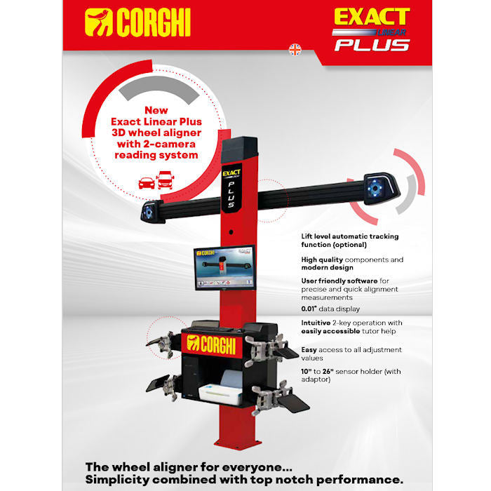 Corghi Exact Linear Plus 3D Wheel Aligner Features 
