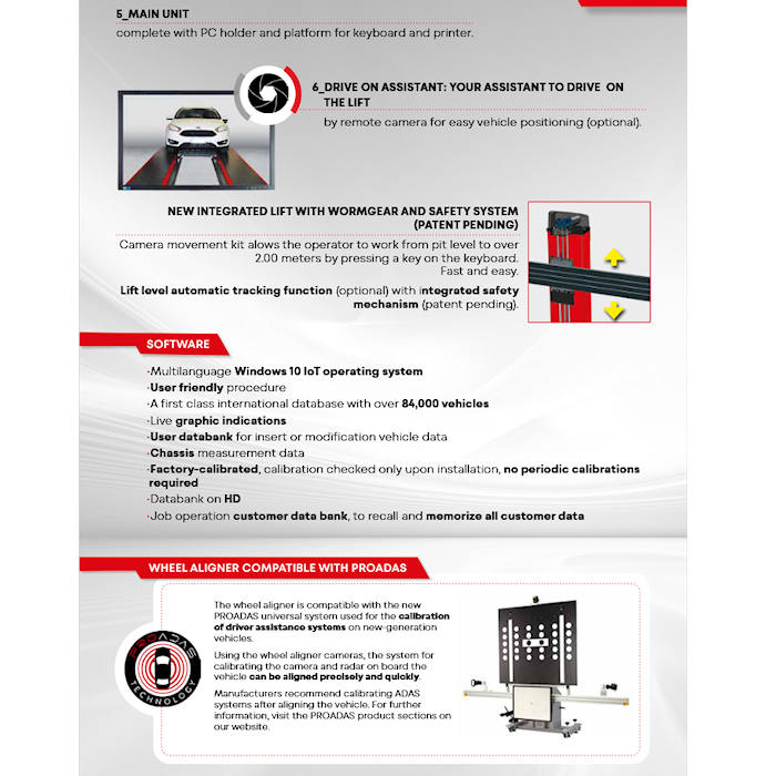 Corghi Exact Linear Plus 3D Wheel Aligner Feartures 