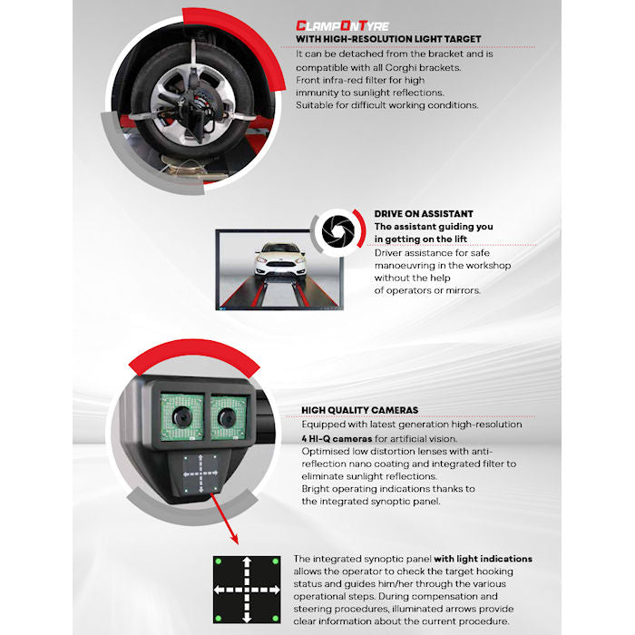 Corghi Exact Precision Quattro 3D Wheel Aligner Features 