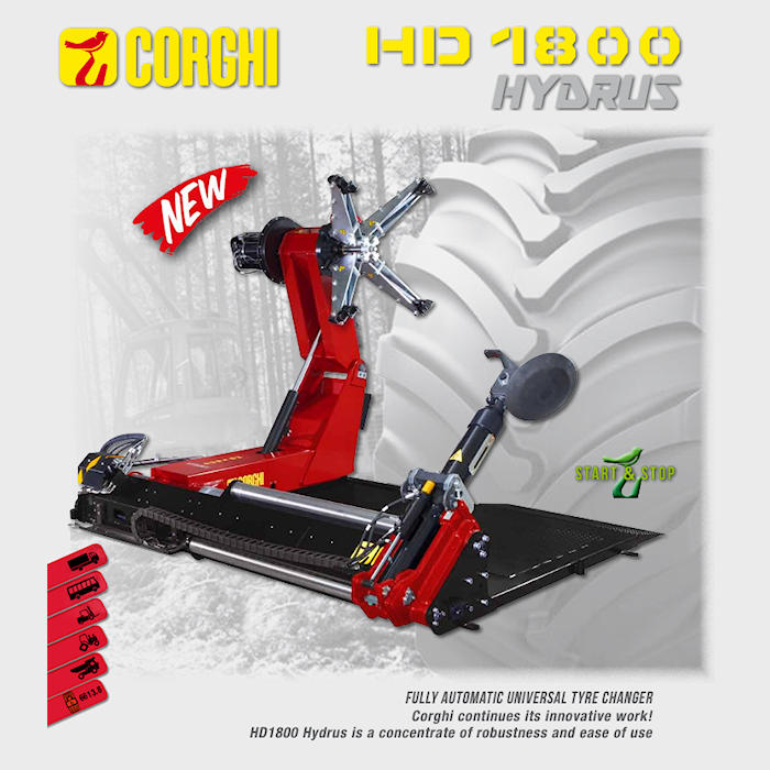 Corghi HD1800 Hydrus Heavy-Duty Truck Tire Changer Features 
