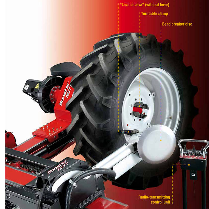 Corghi Monster AG TT Heavy-Duty Truck Tire Changer Features 