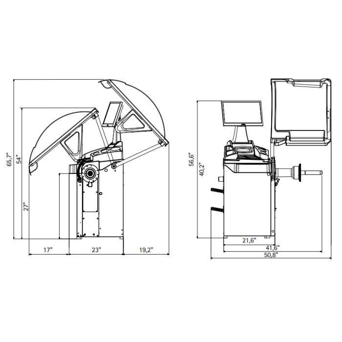Corghi EM9280 Wheel Balancer with LCD Monitor
