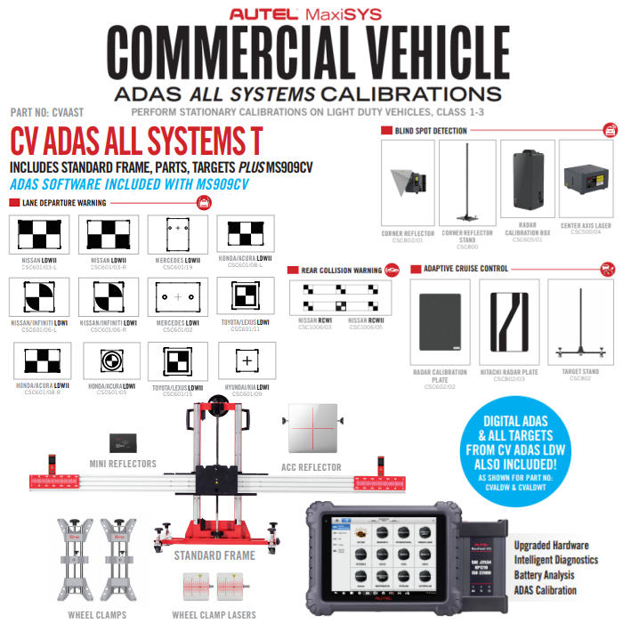 Autel CVAAST Commercial Vehicle ADAS All Systems Tablet Package