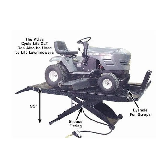 Atlas CycleLift XLT Motorcycle ATV Lift Also Can Be Used With Lawnmowers