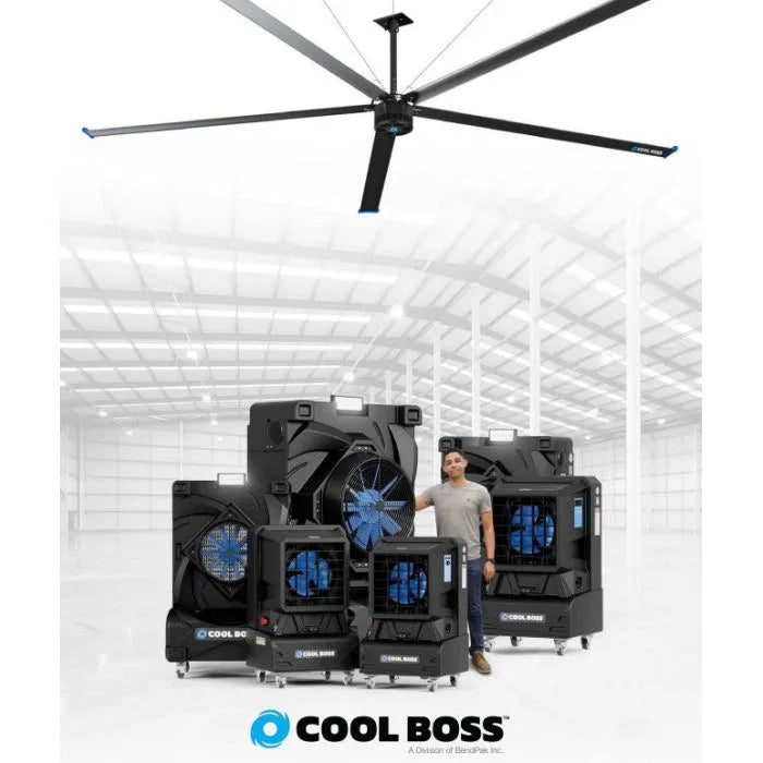 Cool Boss CB24HVLS Industrial Overhead Fan 24' Diameter Windstorm Series Features