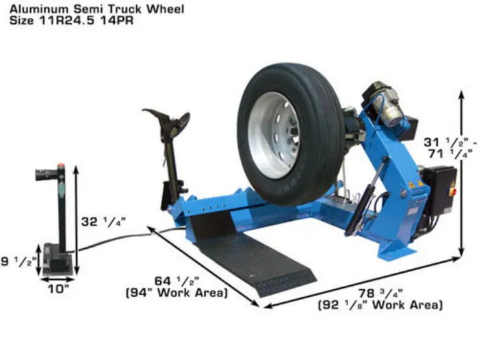 Atlas TTC303 with Aluminum Semi Truck Wheel