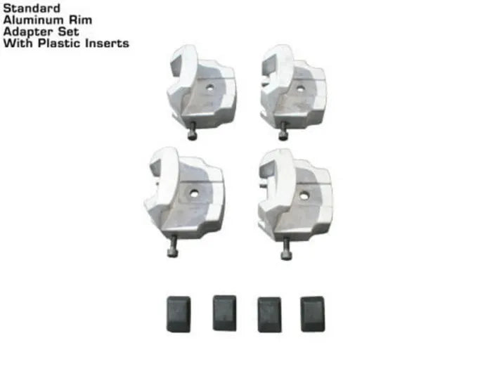 (4) Standard Aluminum Rim Adapter Set with Plastic Inserts