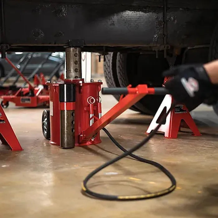 AFF 3400A 10 Ton Air Lift Jack In Use