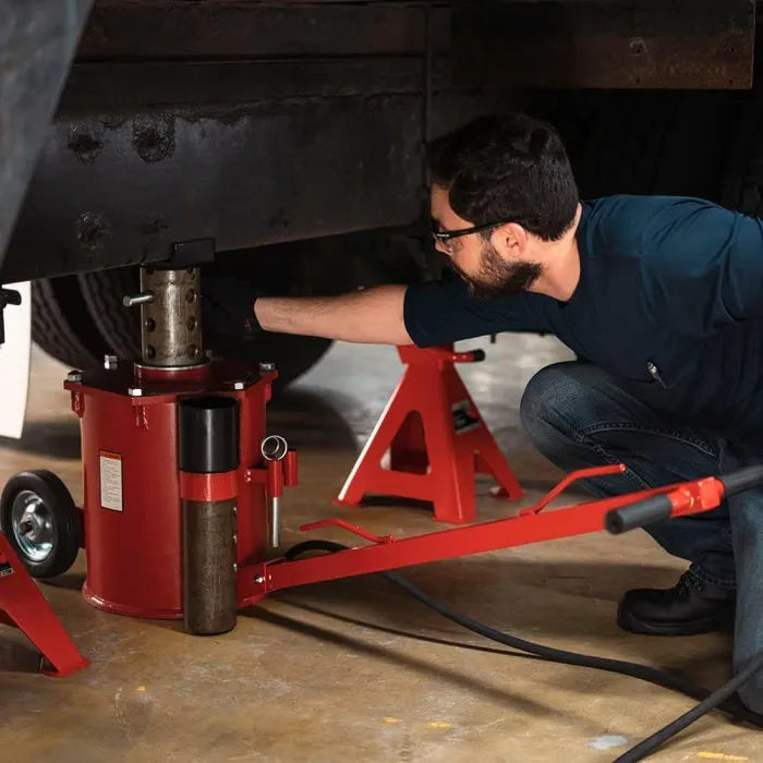 AFF 3400A 10 Ton Air Lift Jack In Use
