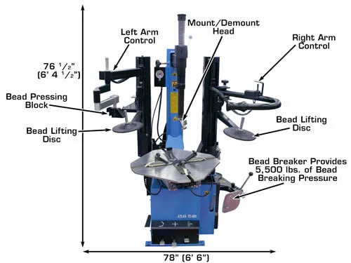 Atlas TC289DAA Dual Assist Arm Detail