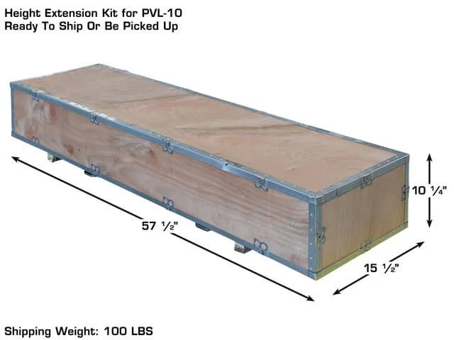 Height Extension Kit Shipping Dimensions