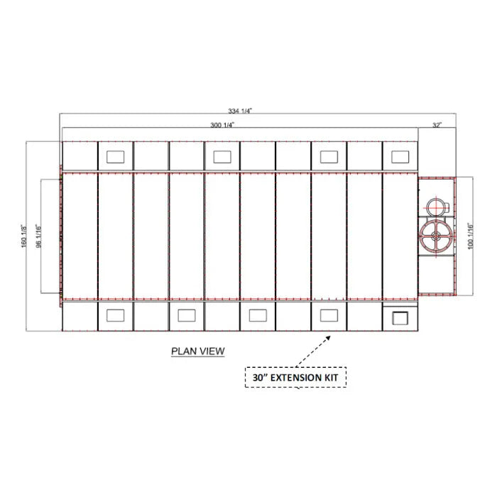 iDEAL Cross Flow Paint Spray Booth 30" Solid Extension Panel Kit