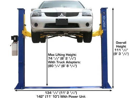 Atlas 9KBP Baseplate Two Post Lift