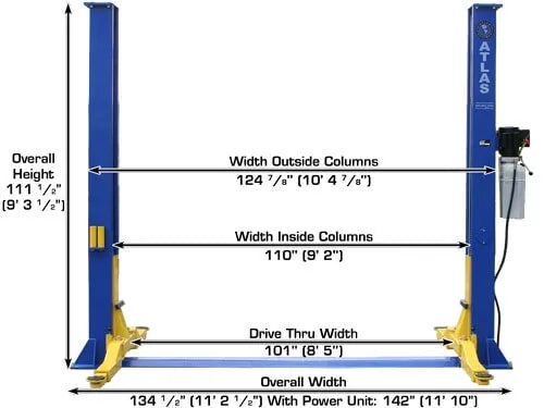 Atlas 9KBP Baseplate Two Post Lift