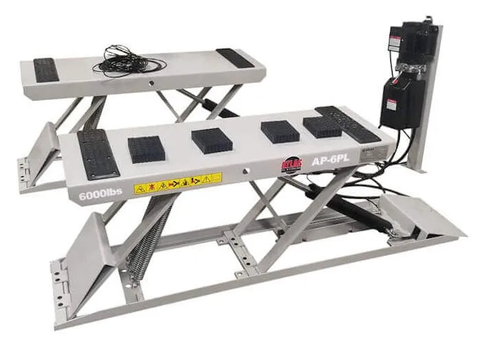 Atlas Platinum 6PL Open Center Low Rise Scissor Pit Lift 6,000 lbs. Capacity