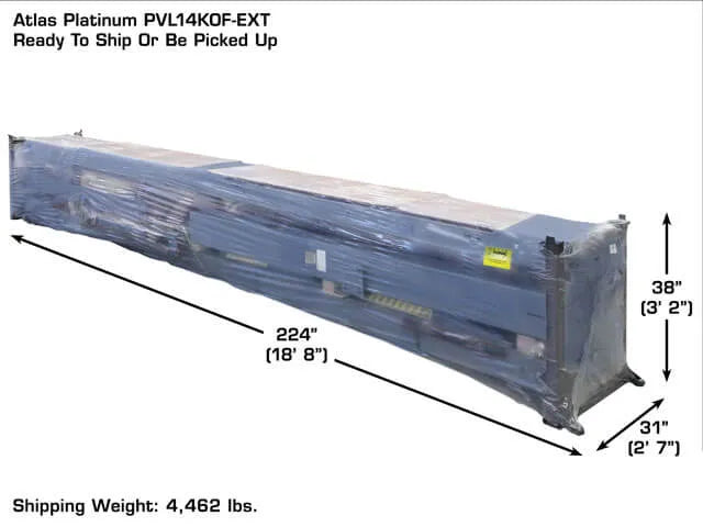 Atlas Platinum PVL14KOF-EXT ALI Certified Open Front Four Post Alignment Lift