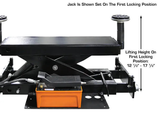 Atlas RJ6BK Air Hydraulic Rolling Center Jack 6,000 lbs. Capacity