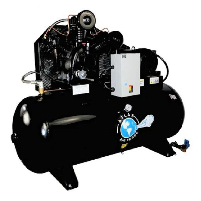Atlas AF10-3PH Two Stage 10HP 120 Gallon Air Compressor Plus Pkg