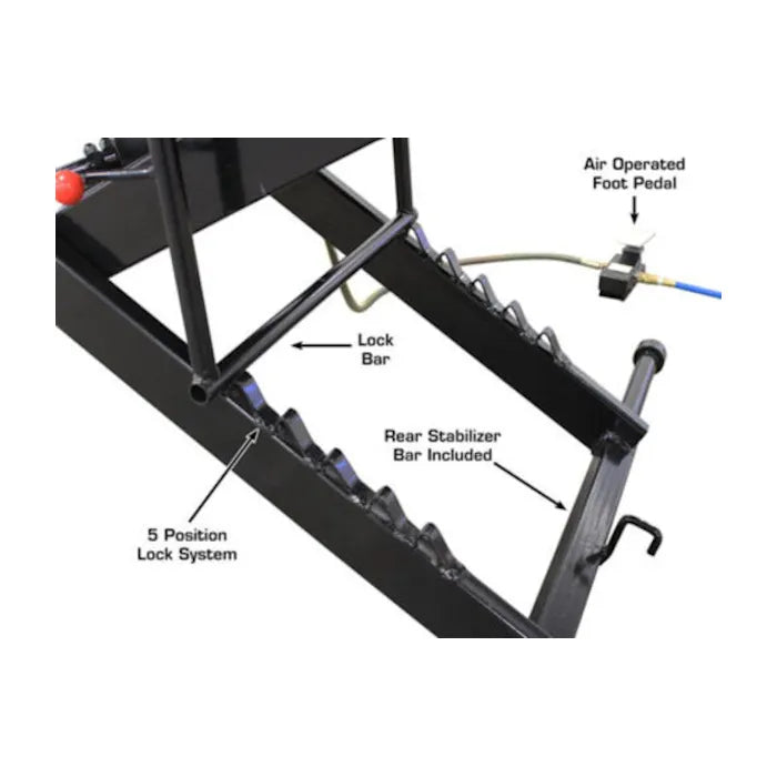 Atlas ACL Motorcycle Lift with Roller Plate 5 Locking Positions
