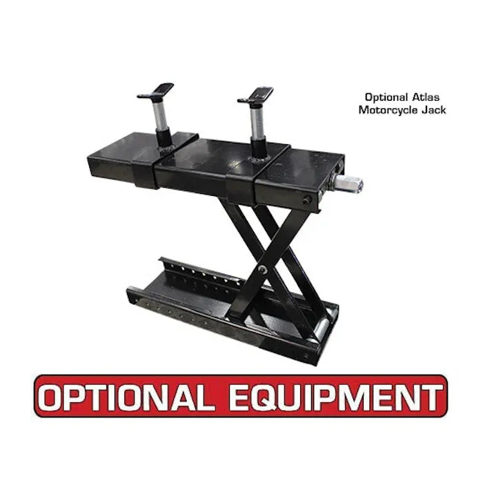 Atlas ACL Motorcycle Lift with Roller Plate Air Operated Foot Valve