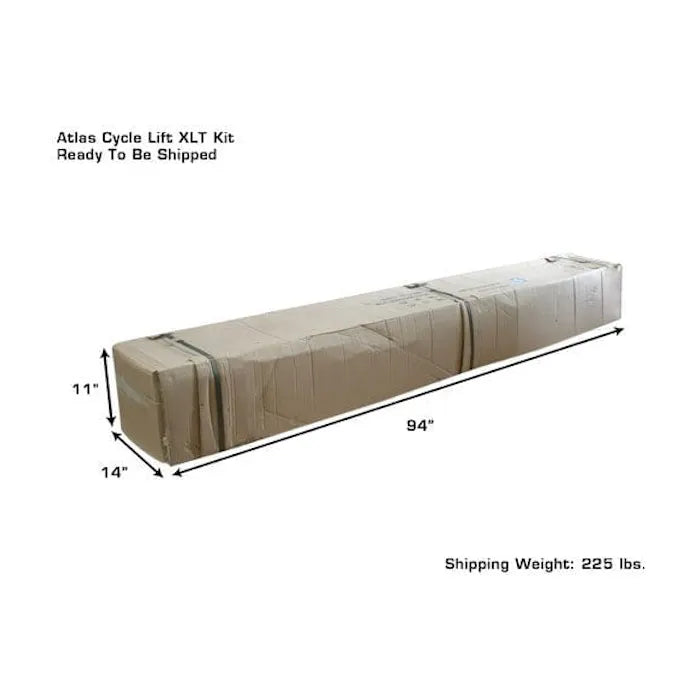 Atlas Side Extension Kit for CycleLift Motorcycle Lift Shipping Dimensions