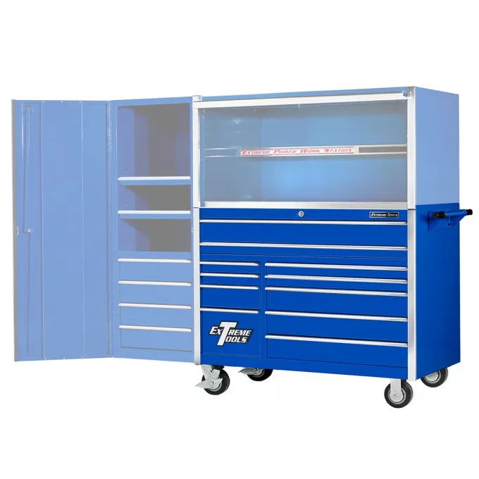 Extreme Tools EXQ Pro 55" Rolling Cabinet with Optional Hutch and Side Cabinet