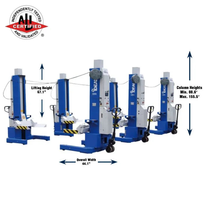 iDEAL MSC-18K-X-6108 Mobile Column Vehicle Lifts Set of 6