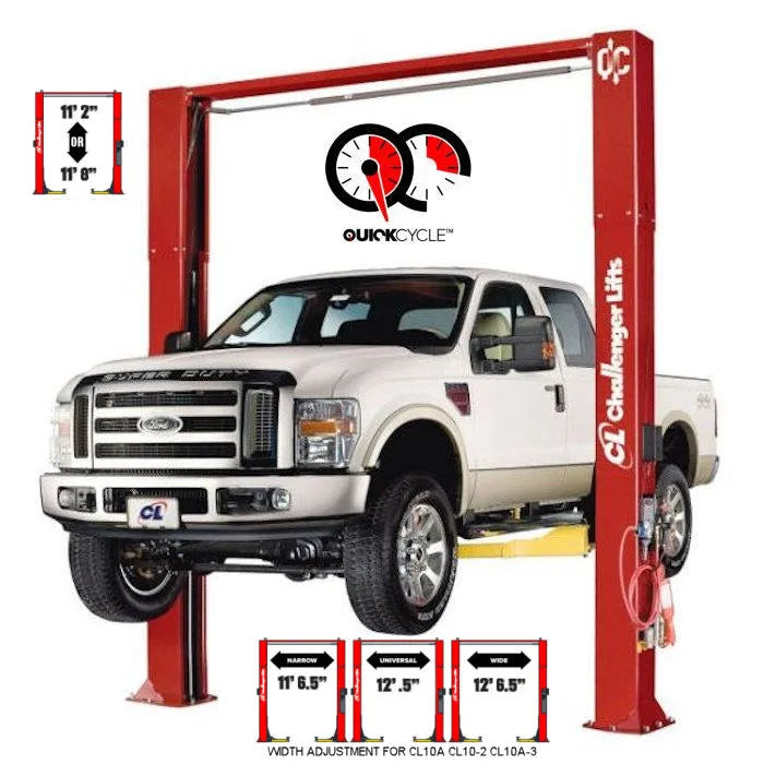 Challenger Lifts CL10V3-QC-EV Includes (4) 3" Adapters, (4) 6" Adapters, (4) Organizer Racks, (4) EV Footpads, (4) Standard Footpads