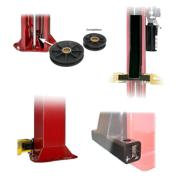 Challenger Lifts CL10V3-QC Versymmetric Adjustable Two Post Lift Double Telescoping Screw Pads