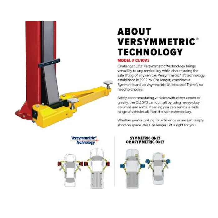 Challenger Lifts CL10V3-QC Features
