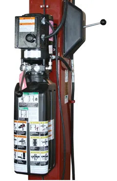 Challenger E10 2 Post Auto Lift - asymmetric lifting position