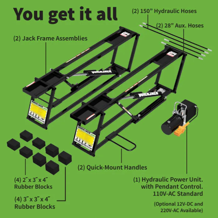 Ranger QuickJack BL-3500SLX Portable Car Lift System – Automotive