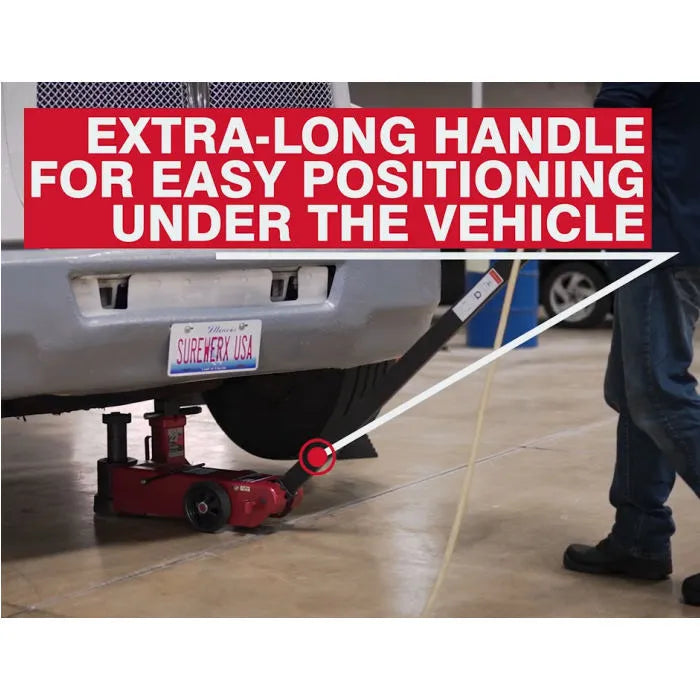 AFF 545SD 30-15-Ton 2-Stage Air Hydraulic Axle Jack In Use