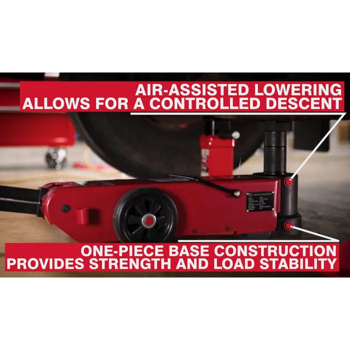 AFF 545SD 30-15-Ton 2-Stage Air Hydraulic Axle Jack In Use