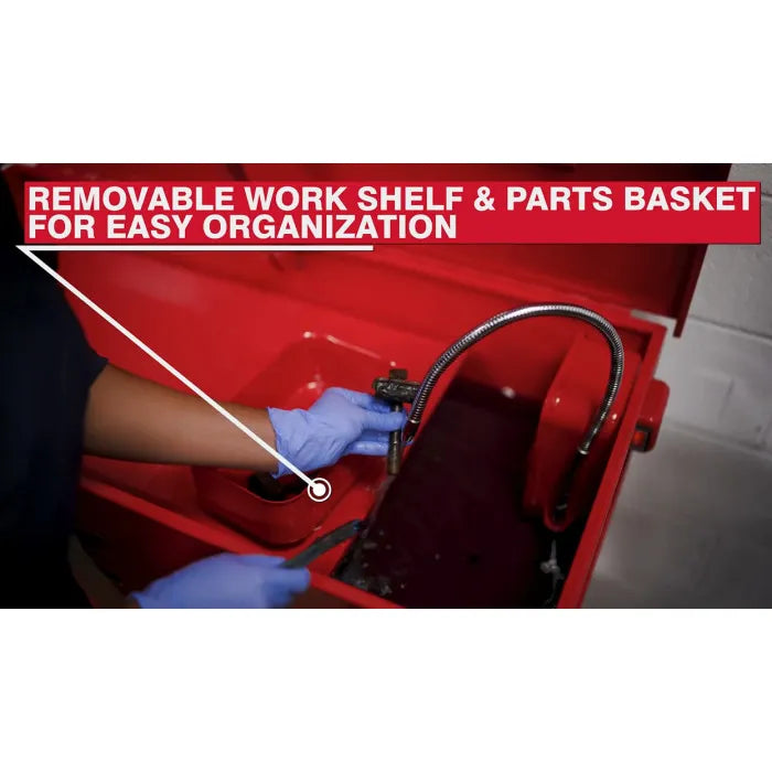 AFF 31350B 3.5 Gallon Portable Parts Washer In Use