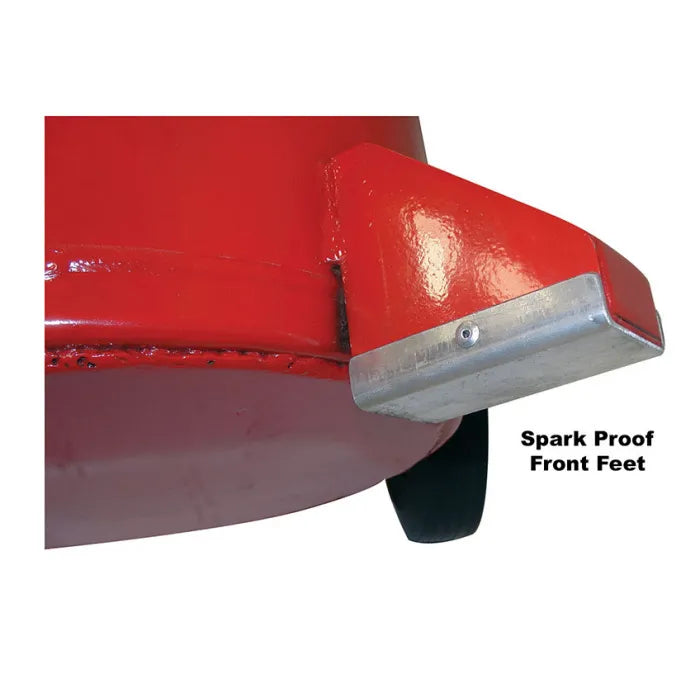 Wide Base For Stability With Aluminum Spark-Proof Front Feet